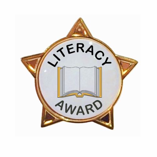 LITERACY AWARD star badge